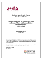Climate Change and the Impact of Drought on Human Affairs and Human History in the Philippines, 1582 to 2009