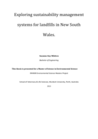 Exploring sustainability management systems for landfills in New South Wales