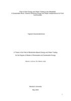 Peer to peer energy and water trading in the Wheatbelt: A sustainable move towards achieving energy and water independence for farm communities