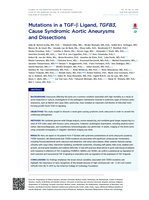 Mutations in a TGF-β Ligand, TGFB3, Cause Syndromic Aortic Aneurysms and Dissections