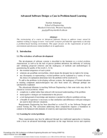 Advanced software design: a case in problem-based learning