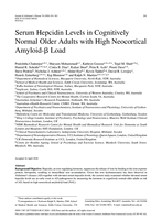 Serum hepcidin levels in cognitively normal older adults with high neocortical Amyloid-β load