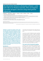 Mycobacterium chimaera colonisation of heater–cooler units (HCU) in Western Australia, 2015: investigation of possible iatrogenic infection using whole genome sequencing