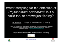 Water sampling for the detection of Phytophthora cinnamomi: is it a valid tool or are we just fishing?