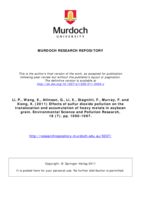 Effects of sulfur dioxide pollution on the translocation and accumulation of heavy metals in soybean grain