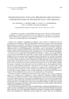 The biogeography of islands: Preliminary results from a comparative study of the Isles of Scilly and Cornwall