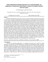 Nature-Based recreational experiences at coastal wetlands: An application of importance-performance analysis at Bundala National Park Sri Lanka