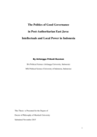The politics of good governance in post-authoritarian East Java: Intellectuals and local power in Indonesia