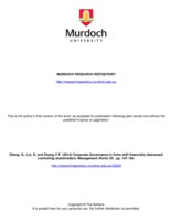 Corporate Governance in firms with financially distressed controlling shareholders