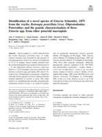 Identification of a novel species of Eimeria Schneider, 1875 from the woylie, Bettongia penicillata Gray (Diprotodontia: Potoroidae) and the genetic characterisation of three Eimeria spp. from other potoroid marsupials
