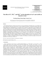 The effect of Cl−, PO43−, and SiO32− on the adsorption of As(V) and As(III) on bauxite in water