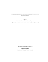 Is Kierkegaard's radical faith a defensible justification for religious belief?