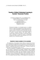 Transfer of online professional learning to teachers' classroom practice