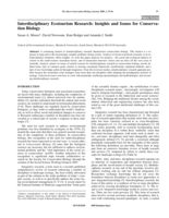 Interdisciplinary ecotourism research: insights and issues for conservation biology