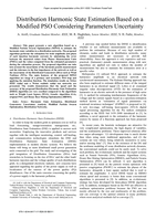 Distribution harmonic state estimation based on a modified PSO considering parameters uncertainty