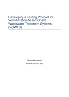 Developing a testing protocol for Vermifiltration-based onsite Wastewater Treatment Systems (VOWTS)