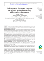 Influence of dynamic content on visual attention during video advertisements
