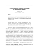 "Drowning in information and starving for knowledge": 21st Century scholarly publishing