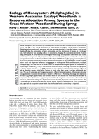 Ecology of honeyeaters (Meliphagidae) in Western Australian Eucalypt Woodlands I: Resource allocation among species in the Great Western Woodland during spring