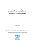 Australian Non-governmental Organisations’ Submission to the Committee on the Elimination of Racial Discrimination, Contribution by SCALES authors