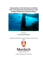 Characteristics of the fish faunas of artificial reefs in Geographe Bay determined from video footage collected by recreational fishers