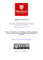 Languages and corporate savings behavior