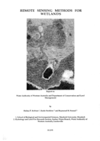 Remote sensing methods for wetlands: report to Water Authority of Western Australia and Department of Conservation and Land Management