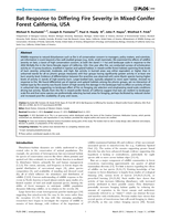 Bat response to differing fire severity in mixed-conifer forest California, USA