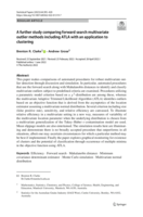 A further study comparing forward search multivariate outlier methods including ATLA with an application to clustering