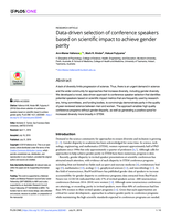 Data-driven selection of conference speakers based on scientific impact to achieve gender parity