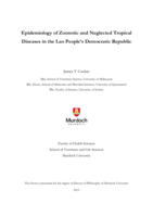 Epidemiology of zoonotic and neglected tropical diseases in the Lao People’s Democratic Republic