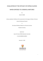 Evaluation of the efficacy of nitrile gloves when exposed to chemical mixtures