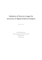 Validation of forensic images for assurance of digital evidence integrity