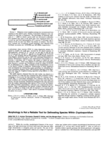 Morphology is not a reliable tool for delineating species within cryptosporidium