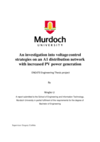 An investigation into voltage control strategies on an A1 distribution network with increased PV power generation