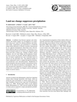 Land use change suppresses precipitation
