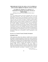 Preliminary study of Affia Cave, Waterfall and natural bridge in Okpatu, Enugu State