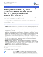 Whole genome re-sequencing reveals genome-wide variations among parental lines of 16 mapping populations in chickpea (Cicer arietinum L.)