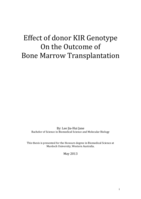 Effect of donor KIR Genotype on the outcome of bone marrow transplantation