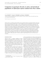Comparison of genotypic diversity in native and introduced populations of Sphaeropsis sapinea isolated from Pinus radiata