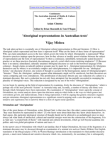 Aboriginal representations in Australian texts