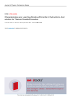 Characterization and leaching kinetics of ilmenite in hydrochloric acid solution for titanium dioxide production