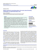Alkaline treatment for preventing acidosis in the rumen culture fermenting carbohydrates: An experimental study in vitro