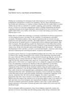 Editorial: Distributed aesthetics