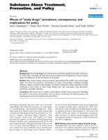 Misuse of "study drugs:" Prevalence, consequences, and implications for policy