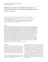 Morphology and spectral absorption characteristics of retinal photoreceptors in the southern hemisphere lamprey (Geotria australis)