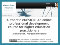 Authentic e-design: An online professional development course for higher education practitioners