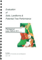 Evaluation of soils, landforms and potential tree performance. Plantagenet Locs 1425 and 1511