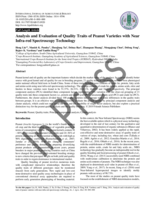 Analysis and evaluation of quality traits of peanut varieties with near Infra-red spectroscopy technology