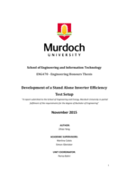 Development of a stand alone inverter efficiency test setup